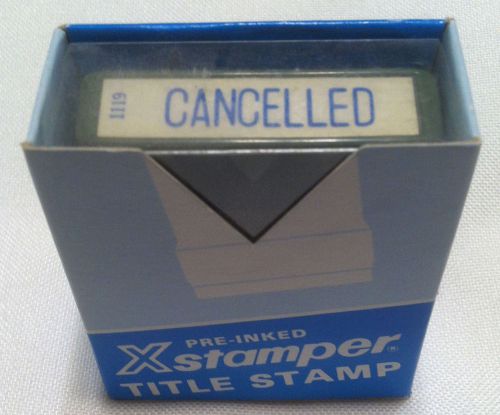 Xstamper Pre-Inked - Re-Inkable Title Stamp - CANCELLED