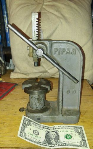 Vintage complete PIPAN Arbor Press 00 bench mount manual 1 ton?