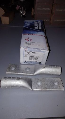 Box of 5 burndy ya31a3 350 mcm aluminum long barell lug 1/2&#039; holes  w42 for sale