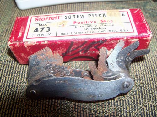 Starrett 473 screw pitch gage. 6 to 60 with positive stops.  Vintage