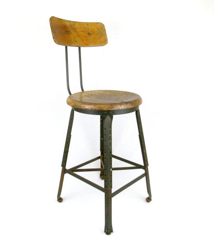 1940&#039;s Vintage Machinist Drafting Stool Industrial Engineering Chair Steampunk