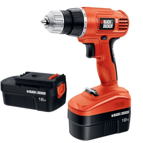 Drill black &amp; decker 18volt ni-cad drill/driver with 2 batteries and charger for sale