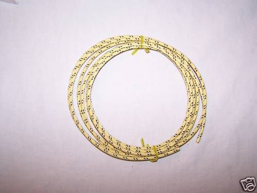 Cloth Covered Primary Wire 16 g  Yellow w/black Tracers