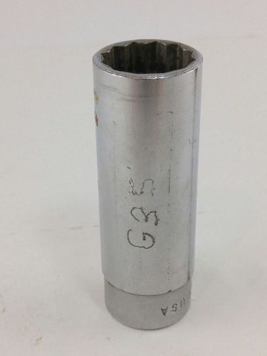 Snap on tools socket 11/16 deep well 3/8 drive 12-point fvs221 for sale