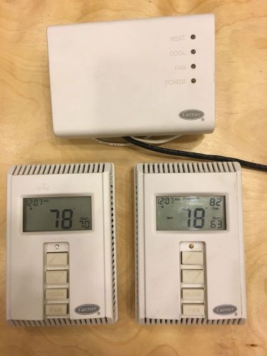 Carrier wireless thermostat t1100rf and t1100rec - 1 receiver and 2 transmitters for sale