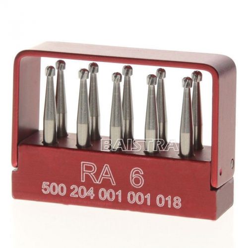 AAQ Dental SBT Tungsten Steel Drill Burs For low Speed Handpiece RA6 w/Holder