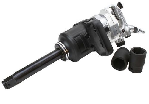 2000 ft lbs 1&#034; air impact wrench gun long shank commercial truck w /2 sockets for sale