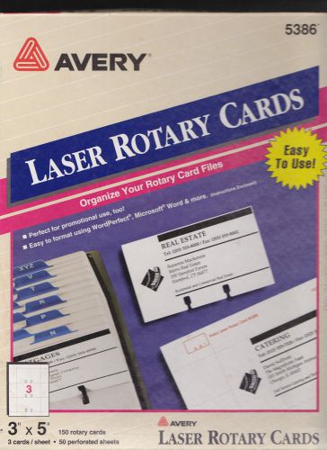 Avery-laser-Ink-Large-Rotary-Cards-150-White-3&#034; x 5&#034; #5386