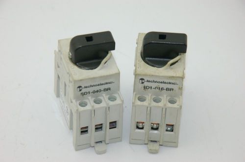 Technoelectric sd1-040-br, 3-pole disconnect switch, 40a 600vac, lot of 2 for sale