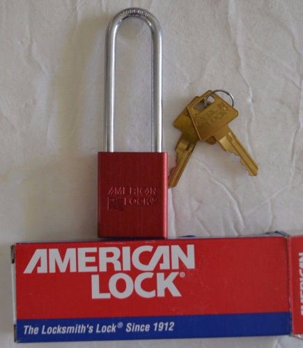 American lock a1107red lockout padlock red 1/4in shackle dia for sale