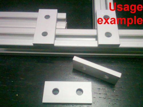 Aluminum t-slot 20x20 profile 2-hole join flat connect 40x18x4mm plate, 8-pieces for sale