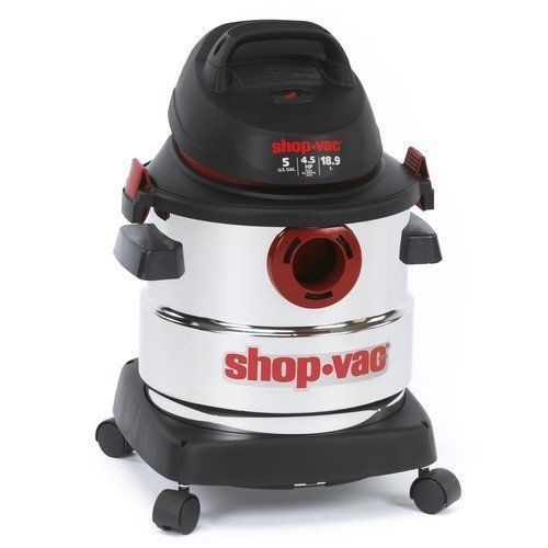 5 gallon stainless steel 3.1 hp electric hard floor shop vac  wandstool holder for sale