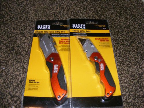 Klein Tools 44130 Auto-Loading Folding Rectractable Utility Knife + 44131 knife
