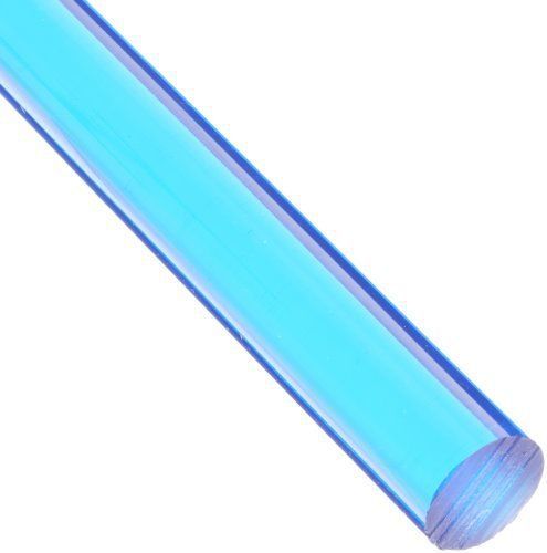 Acrylic Round Rod, Translucent Blue, 3/4&#034; Diameter, 2 Length