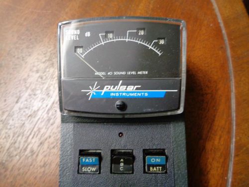 VINTAGE PULSAR SOUND LEVEL METER Model 40 Noisemeter ANSI type 2 meter