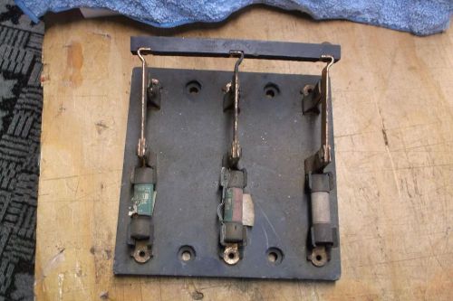 Vintage Triple Pole 30 amp 250 v. TRUMBULL Throw DC or AC Mounted Knife Switch