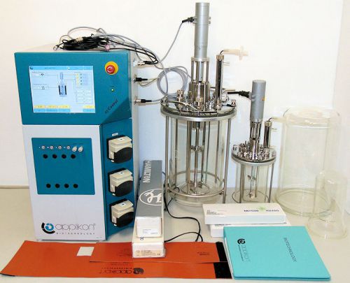 Applikon ez-Control 15 and 3 Liter Vessels Fermentor Fermenter Bioreactor