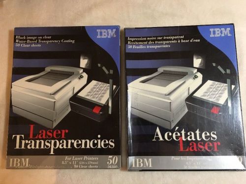 100 Sheets IBM Color Laser Printer Transparency Clear Film 8.5x11 NEW
