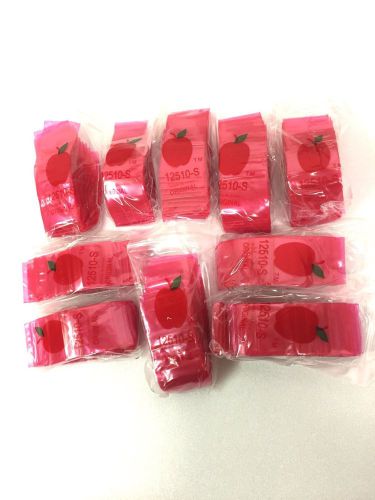 Top Quality 12510S(1.25&#034;X1&#034; Skinny) Red Color 1000 Apple Brand Zip Lock Baggies