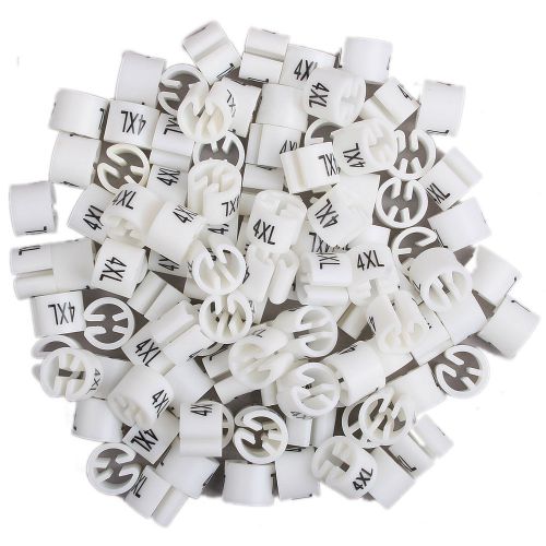 New White Hanger Clothing Sizer Garment Markers 4XL Size Plastic Marker Tags