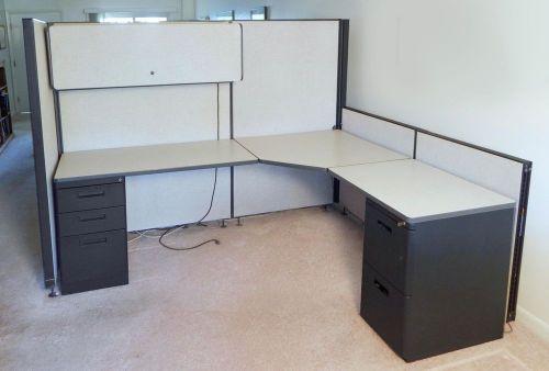4 herman miller steelcase workstations, 64&#034; height for sale