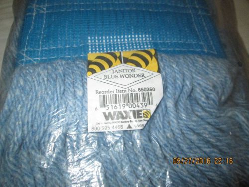 Waxie Janitor Blue Wonder Mop Head Item #650350.