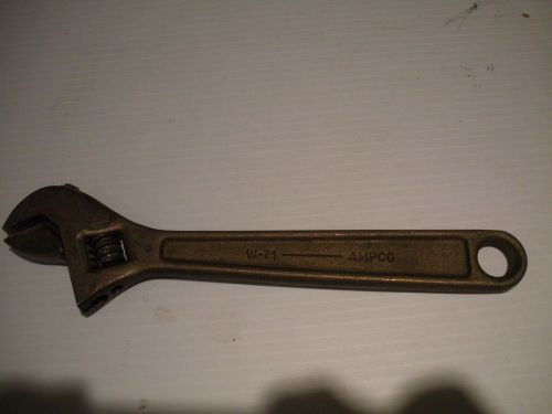 AMPCO W-71 8&#034; ADJUSTABLE WRENCH NON-SPARKING