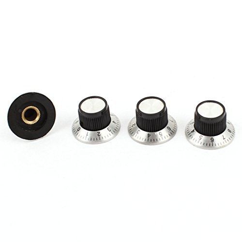 Uxcell 4 x potentiometer pot knob w 0-9 scale dial for 6mm shaft rotary cap for sale