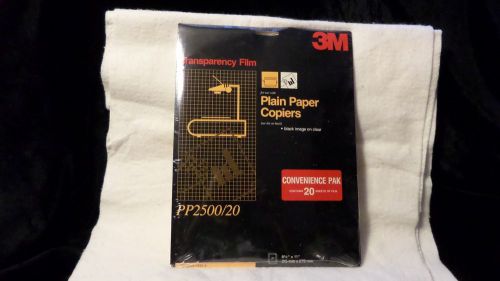 NEW! 3M Transparency Film for Copiers/20 Sheets/PP2500
