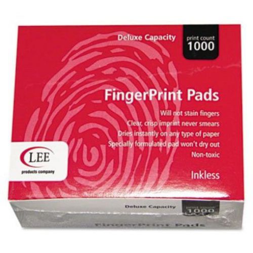 LEE Inkless Fingerprint Pad, 2-1/4 x 1-3/4 Inches, Black, 23/Dozen 03127