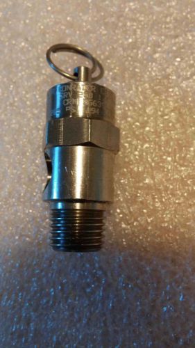Stainless steel safety relief valve 1/4&#034; npt  225 psi  pop off air tank conrader for sale