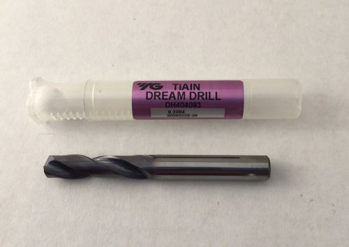 Yg dream drill solid carbide 9.3 mm dia ( 0.3661 ) - 84 mm oal - non-coolant for sale