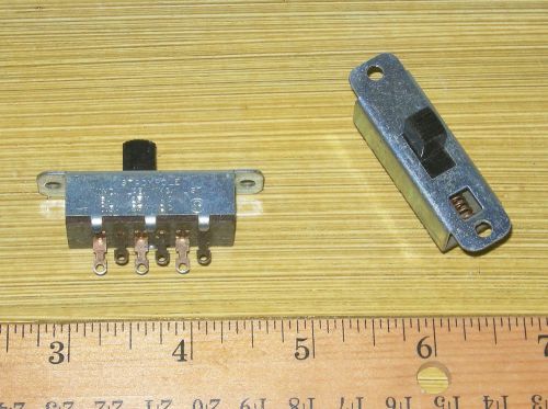 LOT OF 2 STACKPOLE SLIDE MOMENTARY SWITCHES 6A 125V AC .5A 125V DC USED TESTED