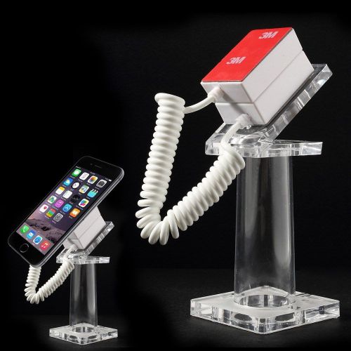 Anti-theft security mobile phone display stand holder spring wire transparent for sale