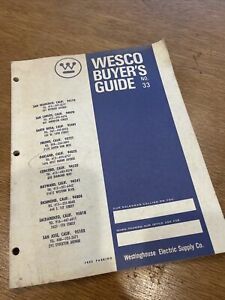 1968 Wesco Buyer&#039;s Guide No. 33 Westinghouse Electric Supply Co. Catalog