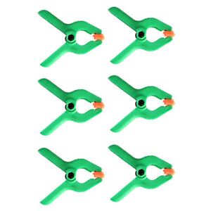 6Pcs 2 inch Plastic Nylon Spring Clamp Photography Background A Clips Green