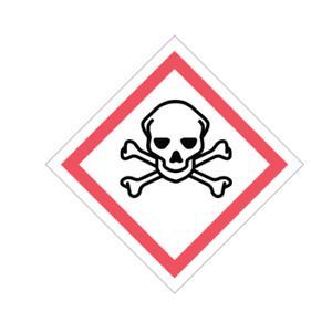 NEV&#039;S GHS-10-T GHS Pictogram Label - Toxic w/Laminate 10&#034; x 10&#034;