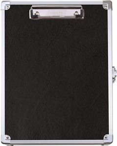 Vaultz Locking Storage Clipboard for Letter Size Sheets, Key 1 Pack, Black