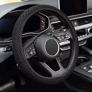 KAFEEK Elastic Stretch Steering Wheel Cover,Warm in Winter and Cool in Summer,