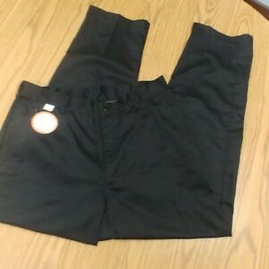 *HAPPY CHEF*  Black TRADITIONAL CHEF PANTS 36 X 32  { Brand New }