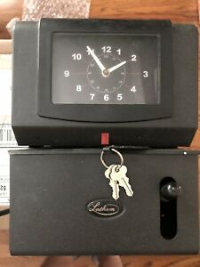 Lathem Punch Card Clock Mechanical Time Card System W/ Original Keys 3008