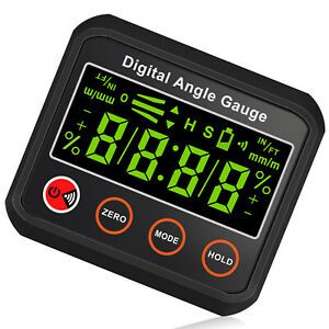 Digital Angle Gauge Level Box Protractor Angle Finder Inclinometer Magnetic Base