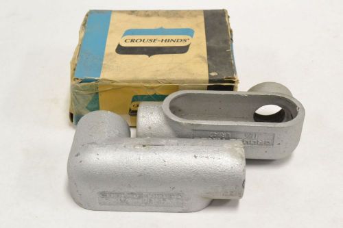 Lot 2 new crouse hinds lr47 condulet obround fiting size 1-1/4in b273208 for sale