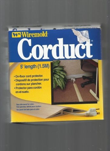 Wiremold corduct on-floor cord protector ivory 5&#039; coil---nib for sale