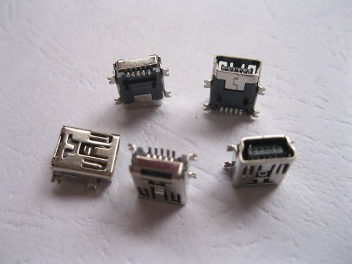1000 pcs Mini USB 5Pin Female Socket Connector 180 Degree