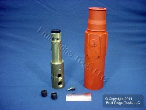 Leviton orange 17 series male cam-type plug double set screw 690a 600v 17d22-o for sale