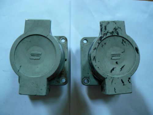 Lot of 2 Crouse Hinds AR341 M72 30A 4W 4P 600VAC 250VDC 3-Phase Receptacles