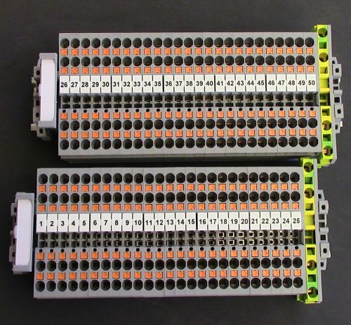 Terminal block typ pt 4-quattro 50ea phoenix contact rails, jumpers and more for sale