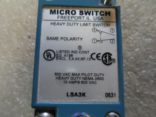 (v23-1) 1 used micro switch lsa3k heavy duty limit switch body for sale