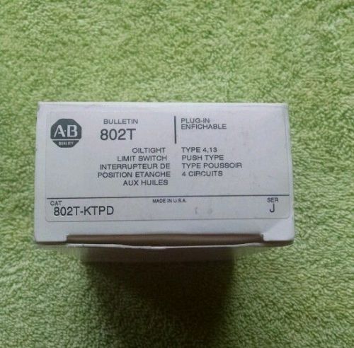 New Allen Bradley 802T-KTPD Oiltight Limit Switch Series J NIB Clean Box